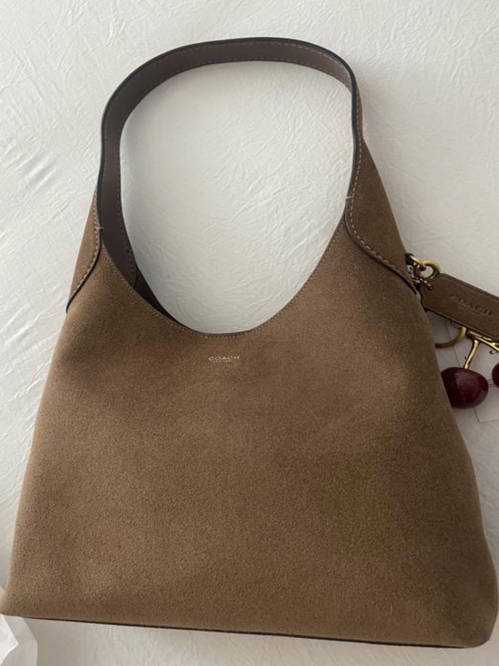 Coach Brown Suede Brooklyn 28 shoulder Bag NWT